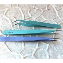 Tweezers for delicate works, colored