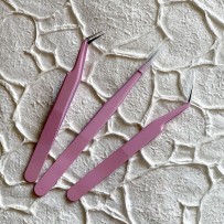 Tweezers for delicate works, Pink
