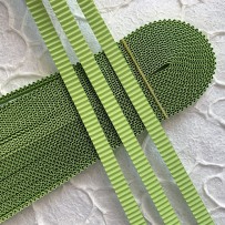 Korean corrugated strips for quilling, Lime(10 pieces)